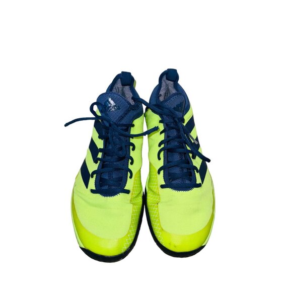 Adidas Mens Defiant Generation Tennis Running Shoes 12 Electric Yellow Navy - Picture 3 of 16